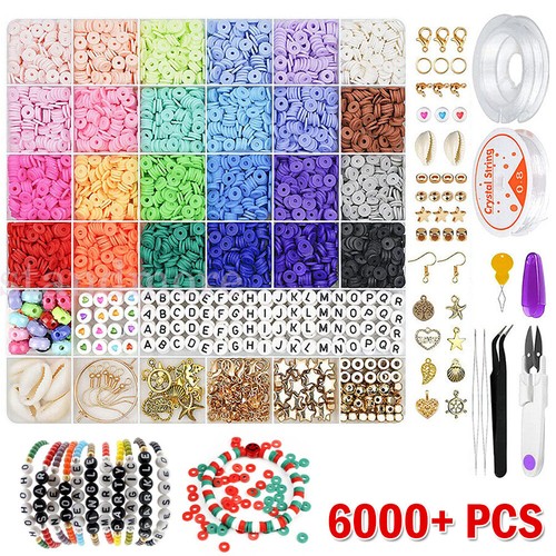 6000pcs clay beads bracelet - clay,