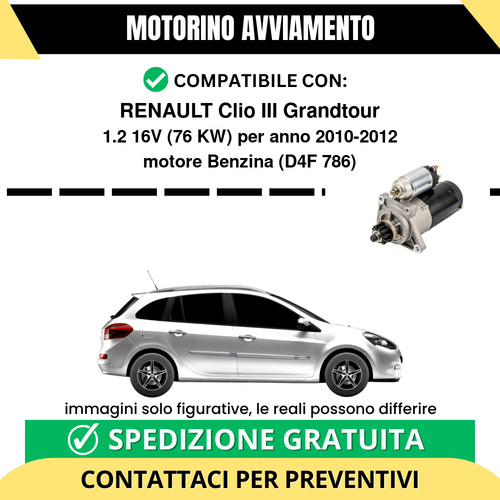 Motorino avviamento renault - motorino,