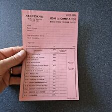 DINKY bon de commande 1950