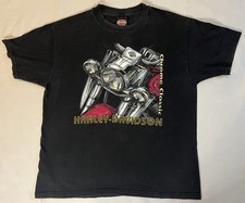 T-shirt vintage Harley Davidson Las Vegas NV manica corta Hanes Beefy T nera L