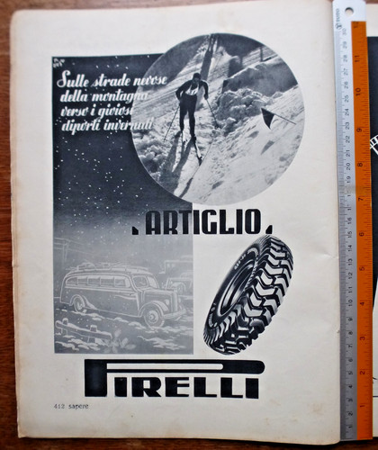 Pubblicità 1939 pirelli - pubblicità,