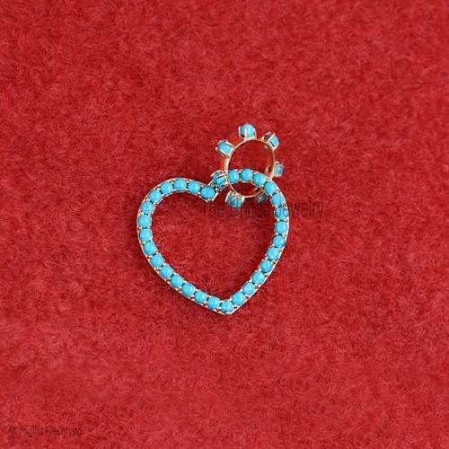 Cuore turchese oro 18 - cuore,