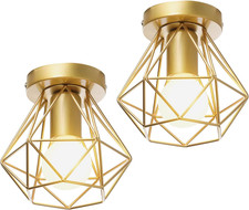 2 Pezzi Plafoniera Vintage E27