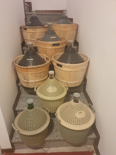 Set damigiane lt cesta - x,
