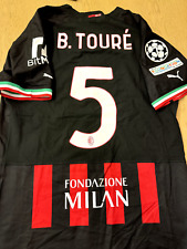 Maglia Milan 2022-23 home match worn issued Toure Champions league stock pro