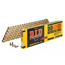 Catena Trasmissione DID Passo 428 HD 140 Maglie Oro Nero a Clip RJ Moto - MF9312