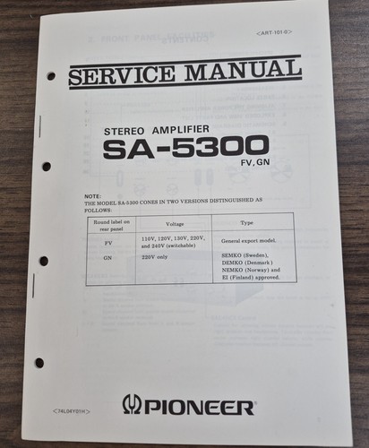 Pioneer 5300 amplificatore - sa-5300,