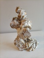 SCULTURA IN CERAMICA CACCIAPUOTI GALLI IN COMBATTIMENTO vedi descrizione 