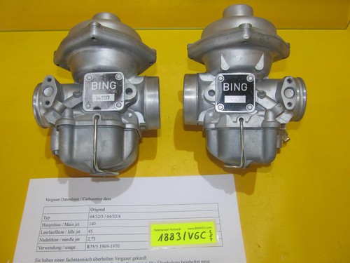 Bmw r75 kit carburatore bing - bmw,