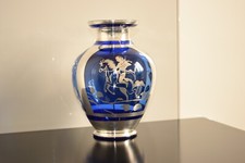 VASO MURANO VETRO ARGENTO ANNI