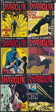Diabolik Originali Costola Bianca Lotto 1-6 Ristampa