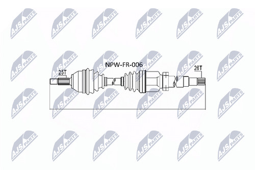Albero motore nty npw - albero, npw-fr-006