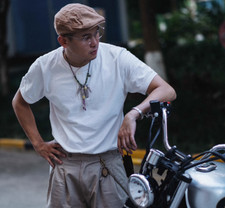 T-shirt uomo rossa tornado