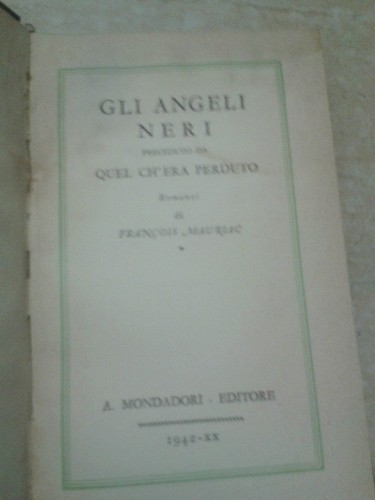 Francois mauriac gli angeli - francois,