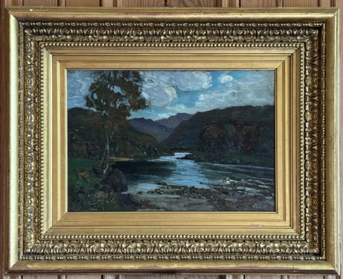 Antique scottish oil painting - antique,