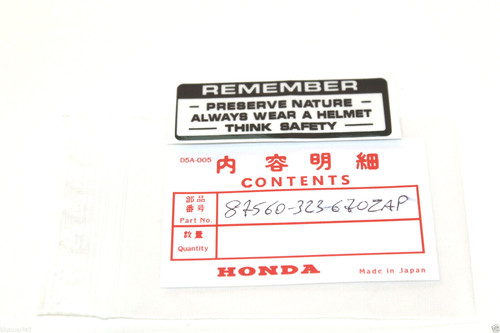 Honda adesivo remember - honda,