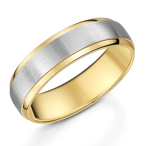 6mm two tone wedding - two,