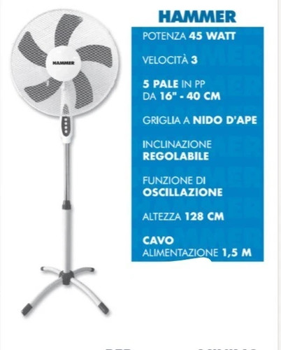 Hammer ventilatore piantana - ventilatore, a