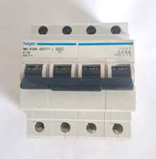 Interruttore Magnetotermico 4Poli 10A 6KA Hager Mc 410A