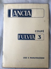 Lancia Fulvia Coupe 3 uso e manutenzione auto