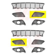 2x VAN WEZEL MASCHERINA GRIGLIA INSERTO PARAURTI ANTERIORE ADATTO PER OPEL COMBO