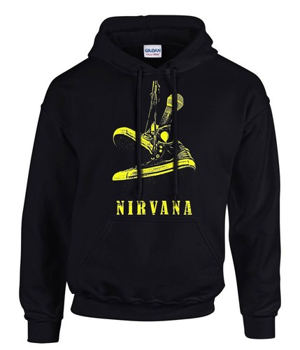 Felpa con cappuccio nirvana - con,