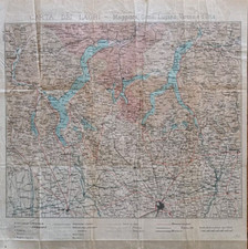 Antica mappa Laghi Maggiore