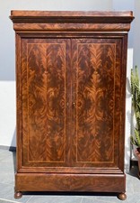 ?Raro Elegante Armadio in piuma mogano Antico Epoca Carlo X Primo ‘800 Parigi