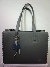 Borsa in pelle sintetica ENRICO COVERI Grigia