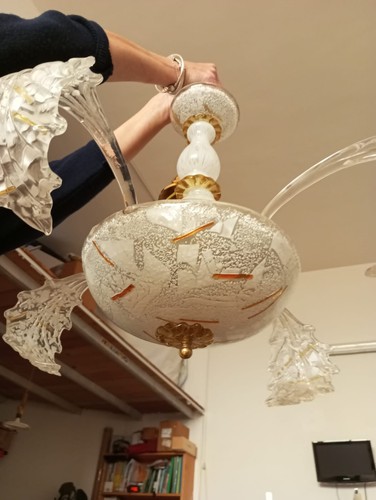Lampadario vintage luci con - luci,