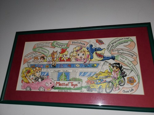 Raro poster dipendente mattel - raro,