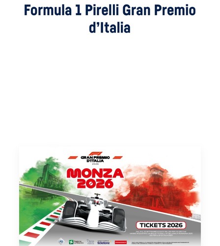Biglietti tickets monza gp - f1,