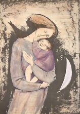 Trento Longaretti MATERNITA' litografia 70x50 no gonzaga faccincani cascella baj