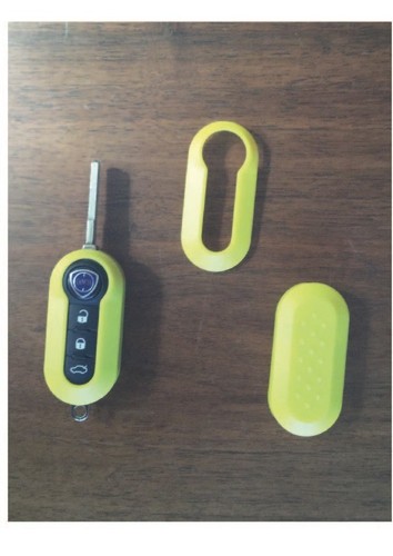 Cover chiave auto giallo fiat - auto,