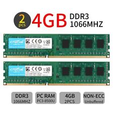 8GB 2x 4GB 2GB DDR3 PC3-8500U