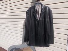 Cappotto uomo morbidissimo pelle nero,giacca taglia 48R,può essere pelle di vitello,Missani Le Col