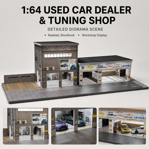 Diorama diecast garage - diorama,