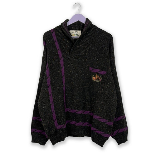 Maglione vintage grigio scuro - vintage,