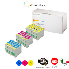 15 CARTUCCE COLORE PER EPSON STYLUS OFFICE BX300F BX 610 FW DX 4000 DX 6000