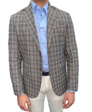 Giacca quadri sfoderata unico colore dalla 44 alla 56