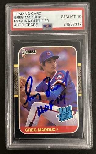 Greg maddux firmato - maddux, 1987