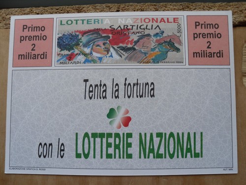 Cartolina lotteria nazionale - cartolina,