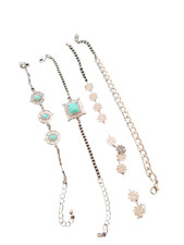 Set Bracciali 4 pezzi regolabili colore argento