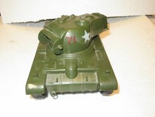 Vecchio giocattolo CARRO ARMATO USA filoguidato con cingoli PERSHING soldatini 