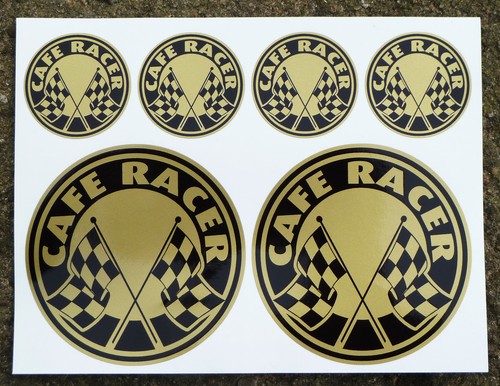 Sticker set cafe racer gold - sticker,