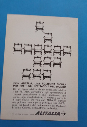 Pubblicita 1963 alitalia - ,