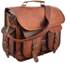 Borsa da uomo vintage in pelle nuova tracolla laptop messenger valigetta ufficio