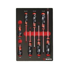 Set Cacciaviti Taglio Croce PH per Carrello Tappetino 8pz - WÜRTH 0965905505