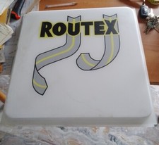 1990s  ROUTEX Fuel Cards   advert panel  fuel station  ( 48 CM X 48 CM ) 