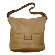 Borsa Escada beige pelle vegana a spalla secchiello Made in Italy donna vintage